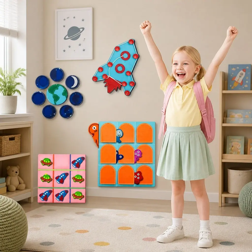 My Space Book Interactive Busy Book for Kids Ages 4-6 Children Learning Universe