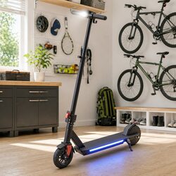 Foldable Electric Scooter with 180W Motor and RGB Lights