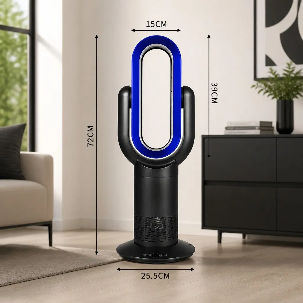 Bladeless Fan Heater Tower with Remote Control