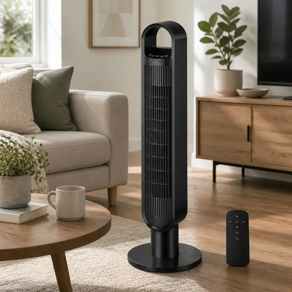 Bladeless Tower Fan with Remote Control and Purifier