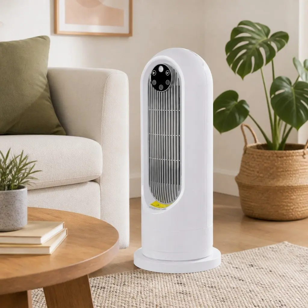 Portable Electric Heater Fan Ceramic 1200W White