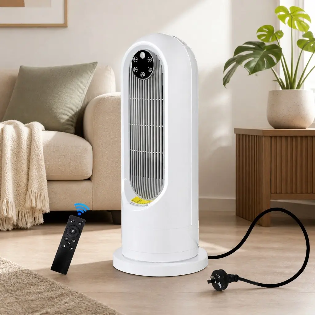 Portable Electric Heater Fan Ceramic 1200W White