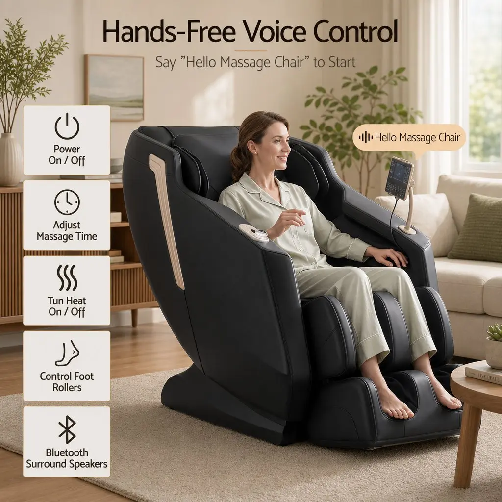 Massage Chair PU Leather Full Body Zero Gravity Recliner Black
