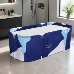 High-Quality Portable Foldable Bathtub Navy Blue