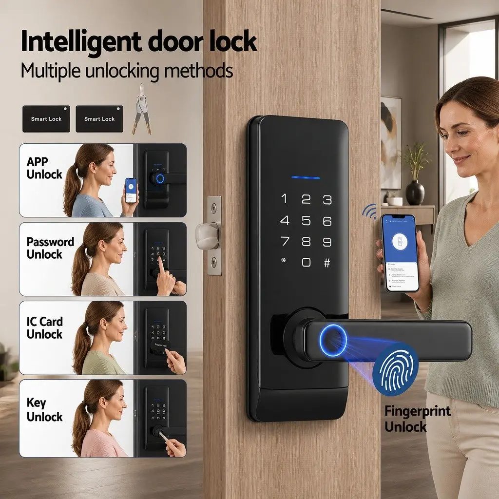 Fingerprint Door Lock with Touchpad Control