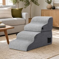 Premium 2-in-1 Foam Dog Stairs and Bed for Pets