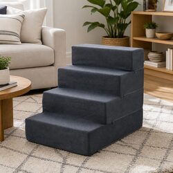 High-Quality Foam Dog Ramp with 4 Steps
