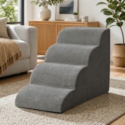 Premium Dog Ramp Steps - 4 Tier Foam for Pets