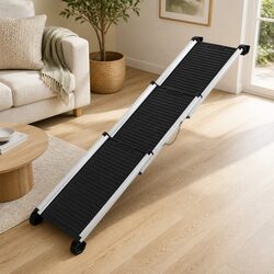 Dog Ramp Pet Stairs Foldable Portable Car SUV Steps Adjustable Telescoping