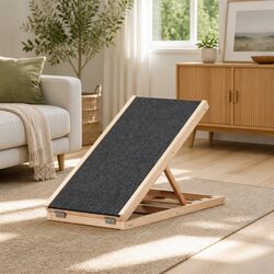 Adjustable Wooden Dog Ramp Steps for Pets - 70cm