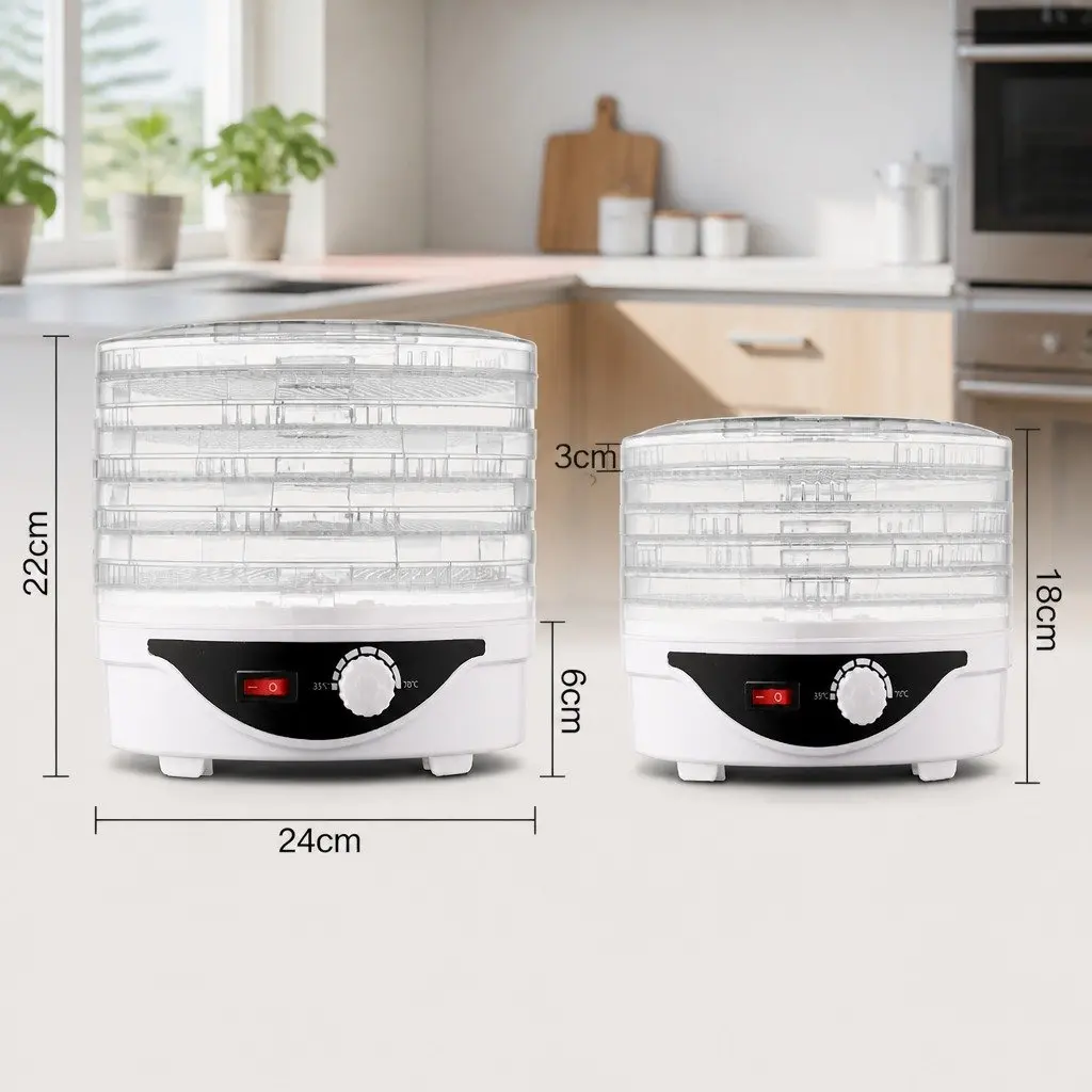 Food Dehydrator Plastic 5 Tray White
