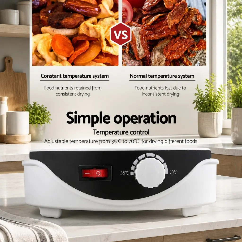 Food Dehydrator Plastic 5 Tray White