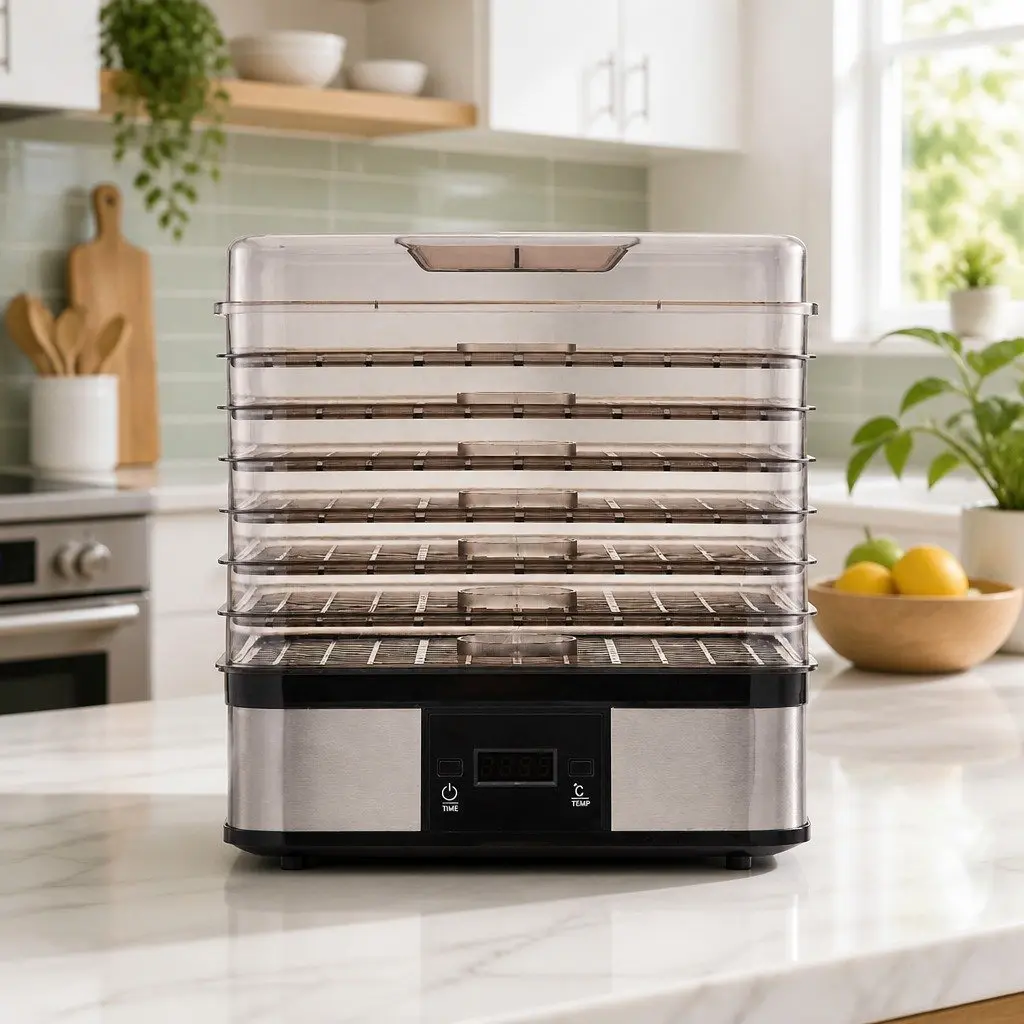 Food Dehydrator Stainless Steel 7 Tray Silver