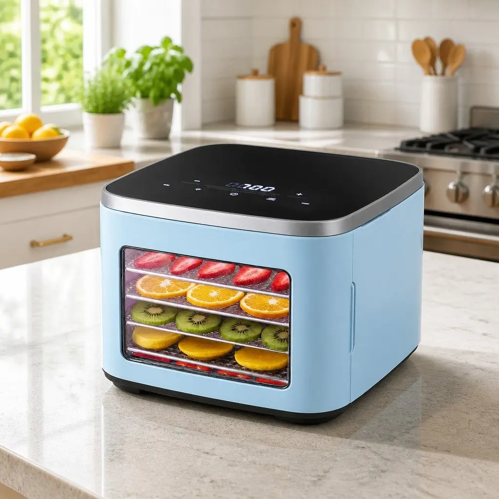 Food Dehydrator Stainless Steel 5 Trays Mini Blue