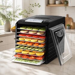 Commercial Grade Food Dehydrator with 9 Stainless Steel Trays