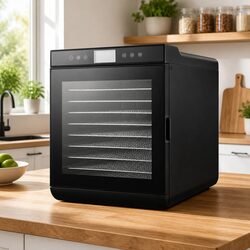 Stainless Steel Food Dehydrator with 10 Trays & Digital Control