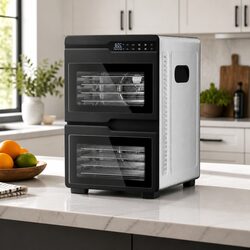 12-Tray Stainless Steel Food Dehydrator with LED Control