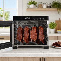 Food Dehydrator 6 Tray Fruit Jerky Maker Stainless Steel Rack LCD Touch Control