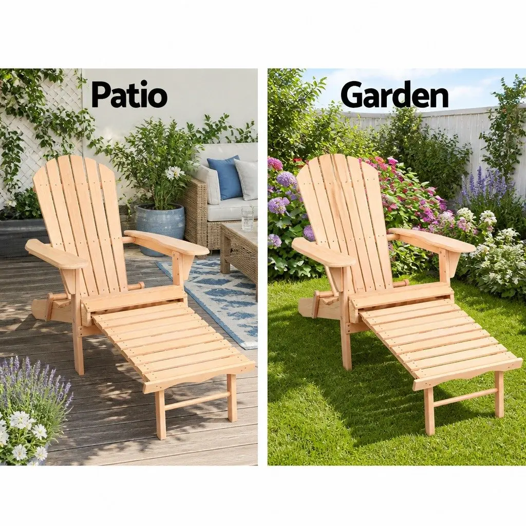 Adirondack Chair and Table Set for Outdoor Relaxation
