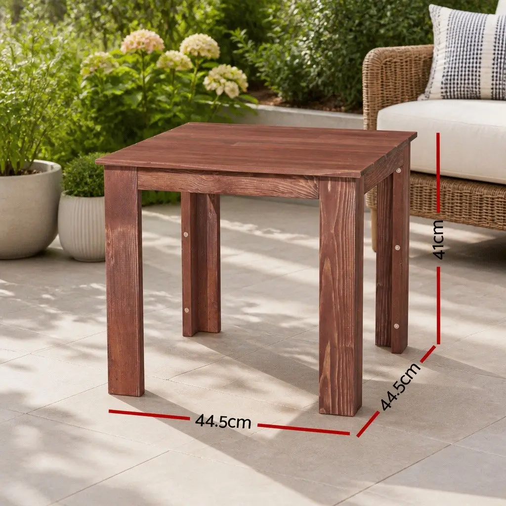 Wooden Side Table Fir Wood 44.5 x 44.5 x 41 cm Brown
