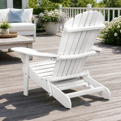 Durable Adirondack Wooden Chair for Outdoor Relaxation