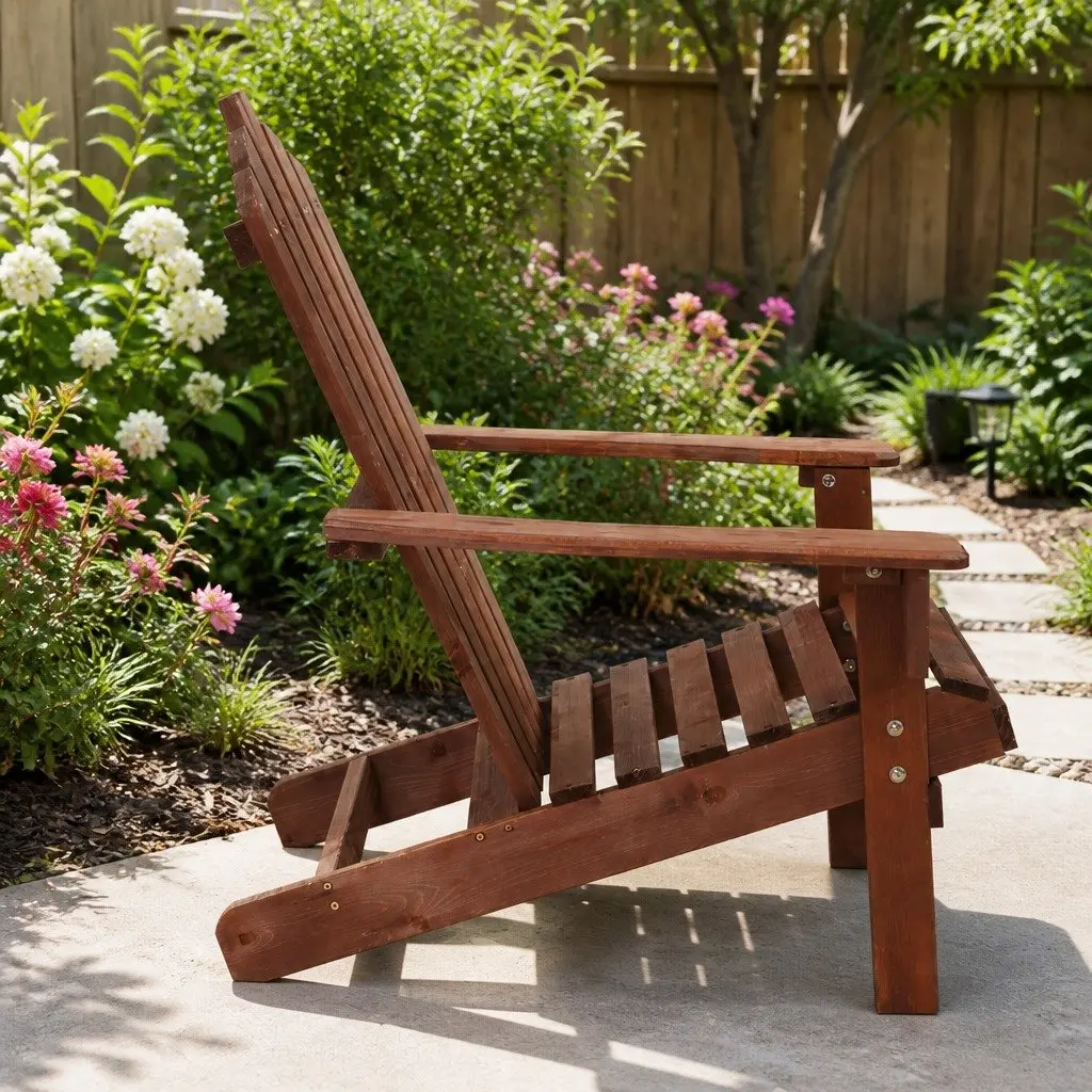 Adirondack Chair Fir Wood 73 x 82 x 86cm Brown