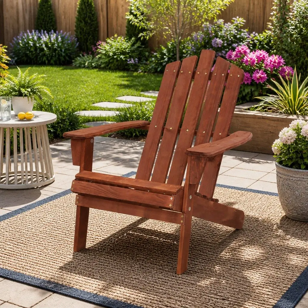 Adirondack Chair Fir Wood 73 x 82 x 86cm Brown