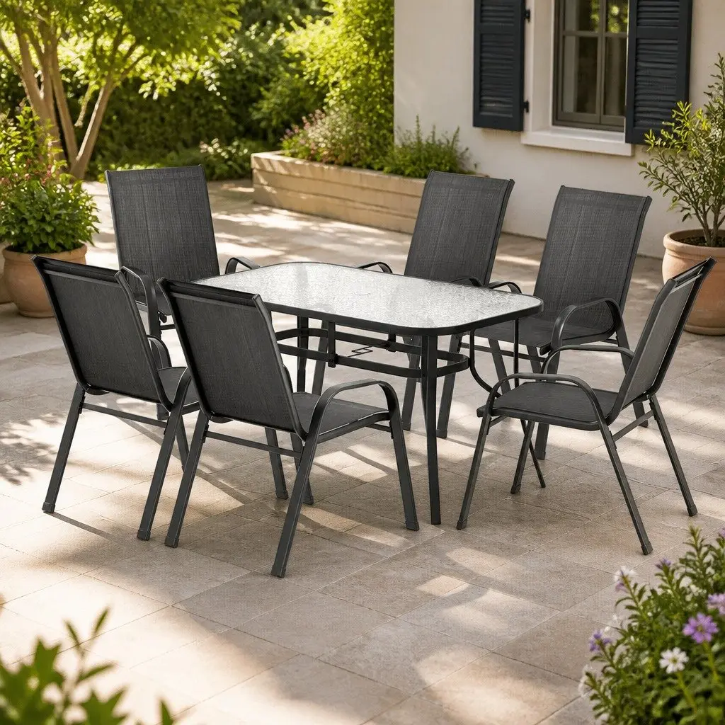 7 Piece Outdoor Dining Set for Patios and Gardens
