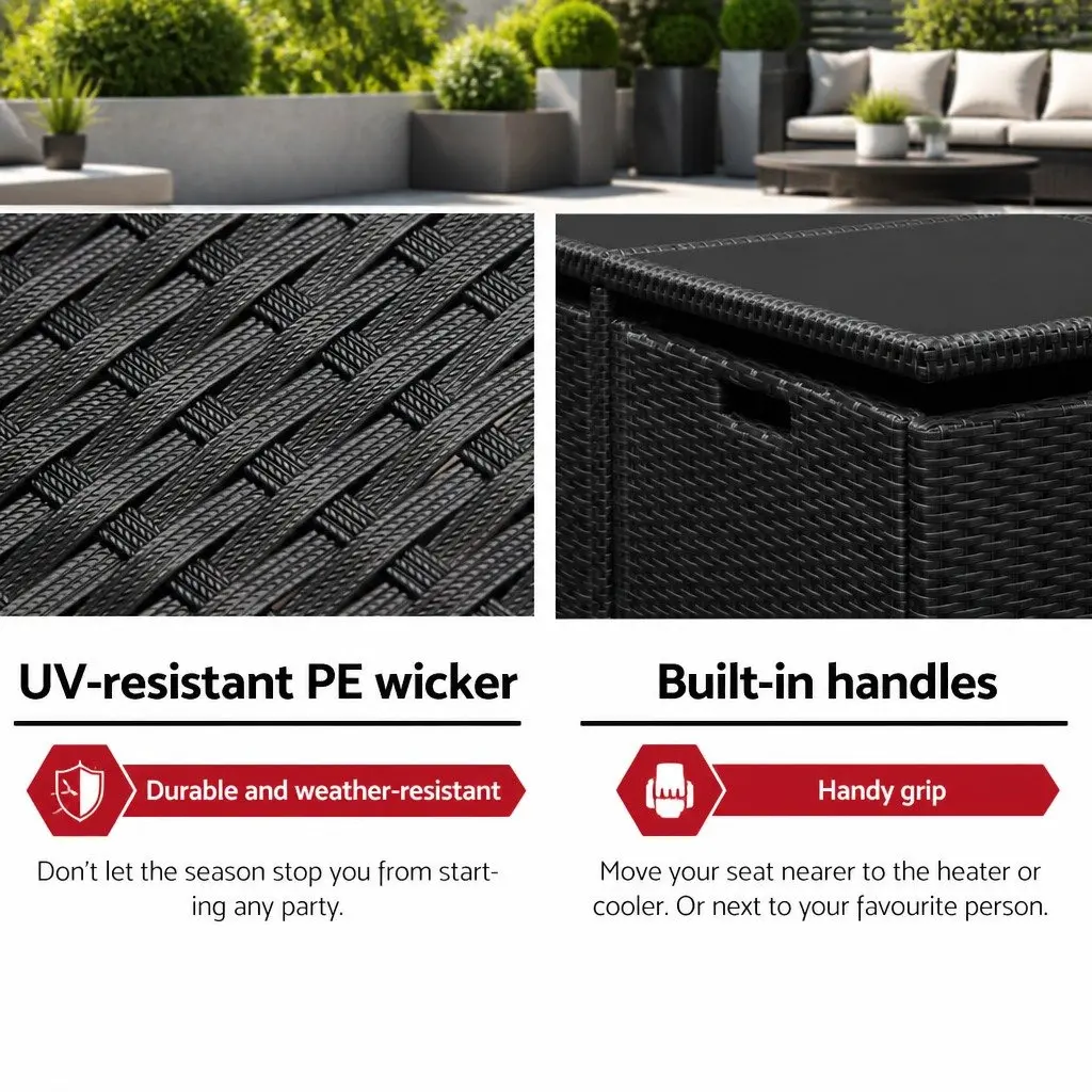 5 Piece Wicker Patio Dining Set