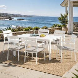 7-Piece Outdoor Dining Set with Durable Aluminium Frame
