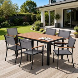 7-Piece Durable Outdoor Dining Set with Chairs and Table