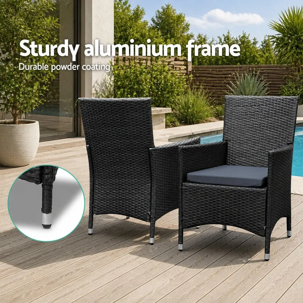 9-Piece Outdoor Dining Set with Durable Wicker Chairs