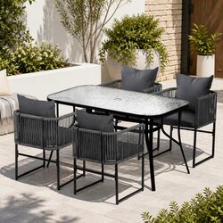 Sturdy 5PC Outdoor Dining Set for Garden and Patio