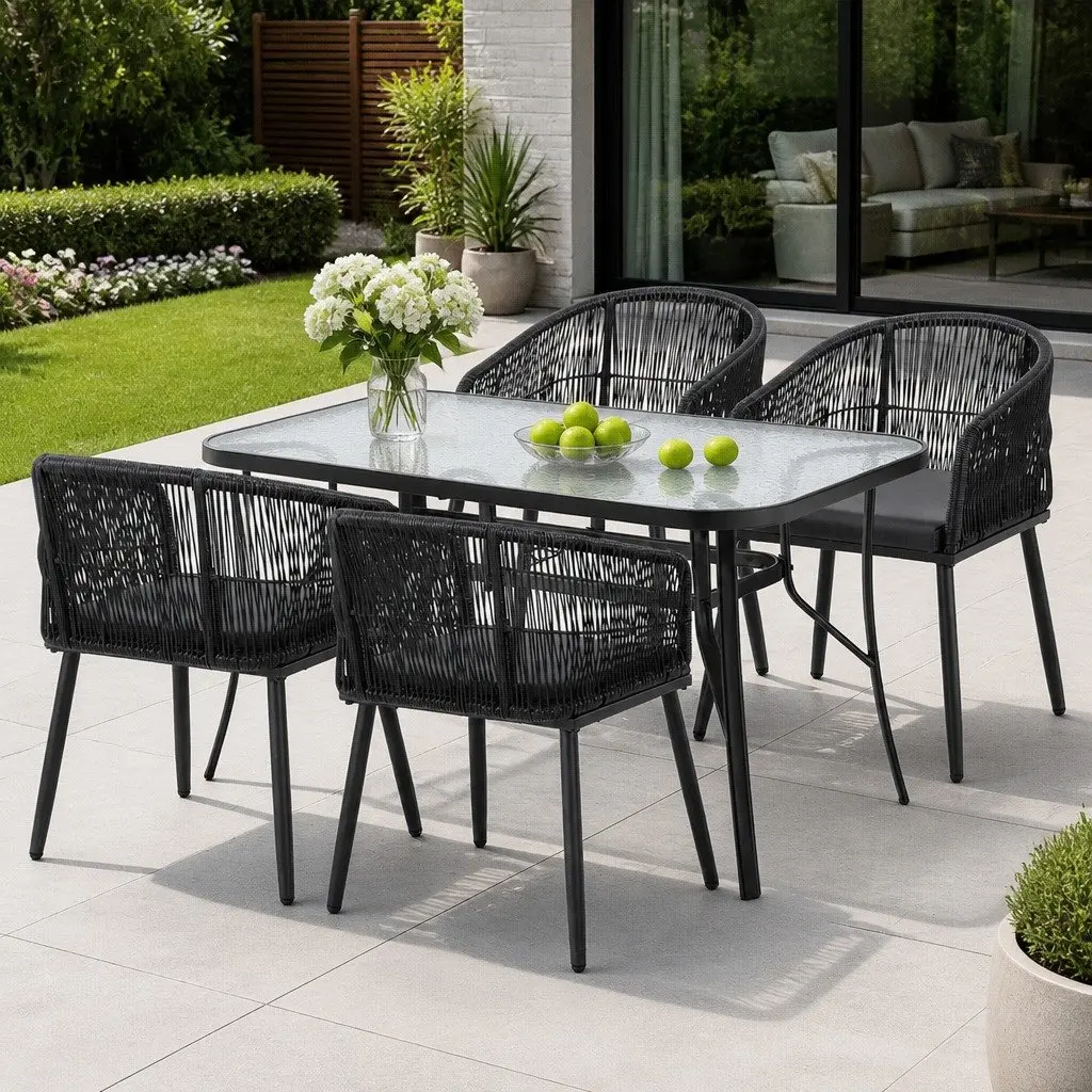 5 Piece Outdoor Dining Set with Chairs