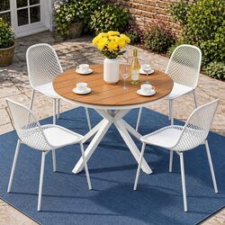 Durable 5 Piece Outdoor Dining Set with Modern Design