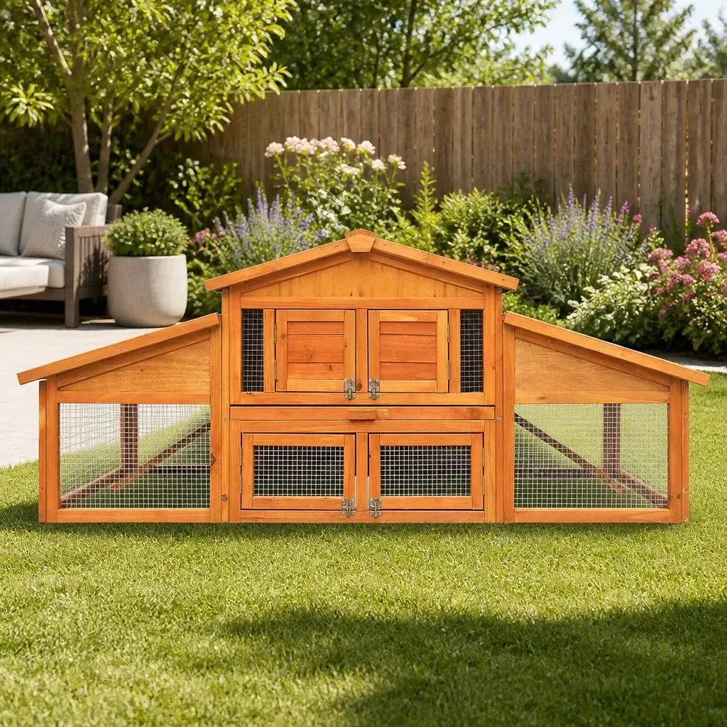 Large Wooden Chicken Coop Rabbit Hutch 169cm