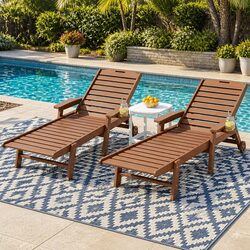 Premium Outdoor Sun Lounge Chair Set with Side Table
