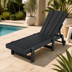 Adjustable Sun Lounger Chaise Lounge Chair for Outdoors