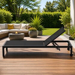 Adjustable Sun Lounger with Durable Aluminium Frame