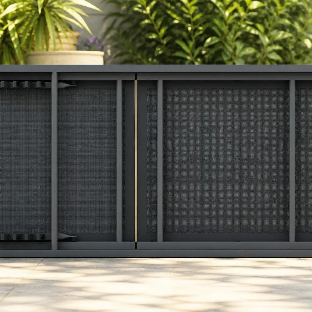 Outdoor Sun Lounger Aluminium Textilene 197 x 63.5 x 30 cm Dark Grey