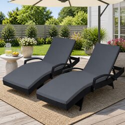 Durable Sun Lounge Wicker Lounger Set for Outdoor Relaxation
