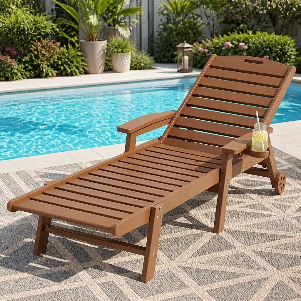 Adjustable 4-Position Sun Lounge Chair for Outdoor Relaxation