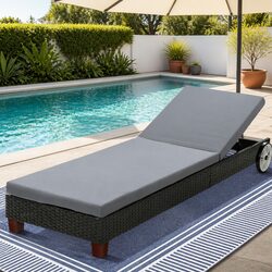 Premium Outdoor Sun Lounger with Adjustable Backrest