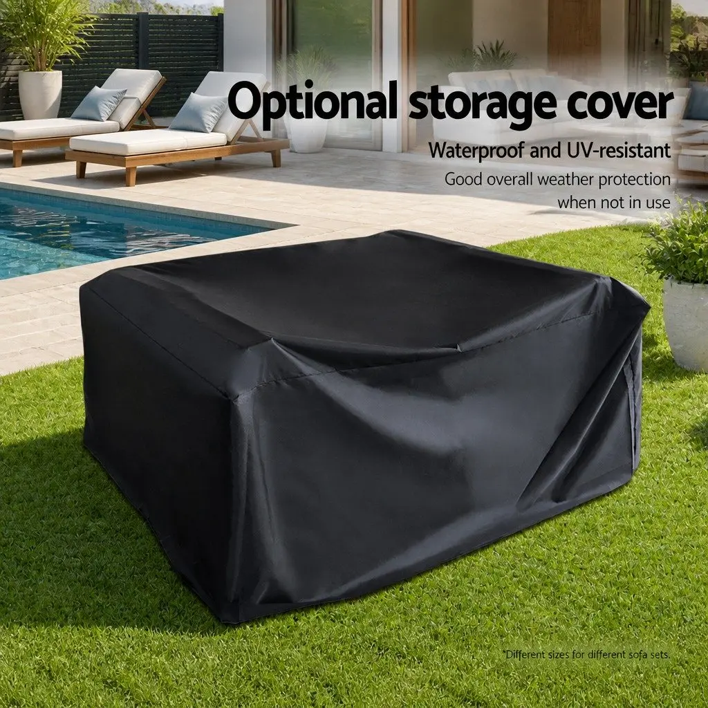 12 Piece Outdoor Wicker Sofa Set Aluminium Frame Black Beige Lime Green