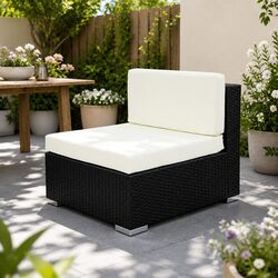 2-Piece Rattan Lounge Chair Set for Outdoor Comfort