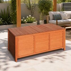 Premium Wooden Outdoor Storage Bench Box 210L