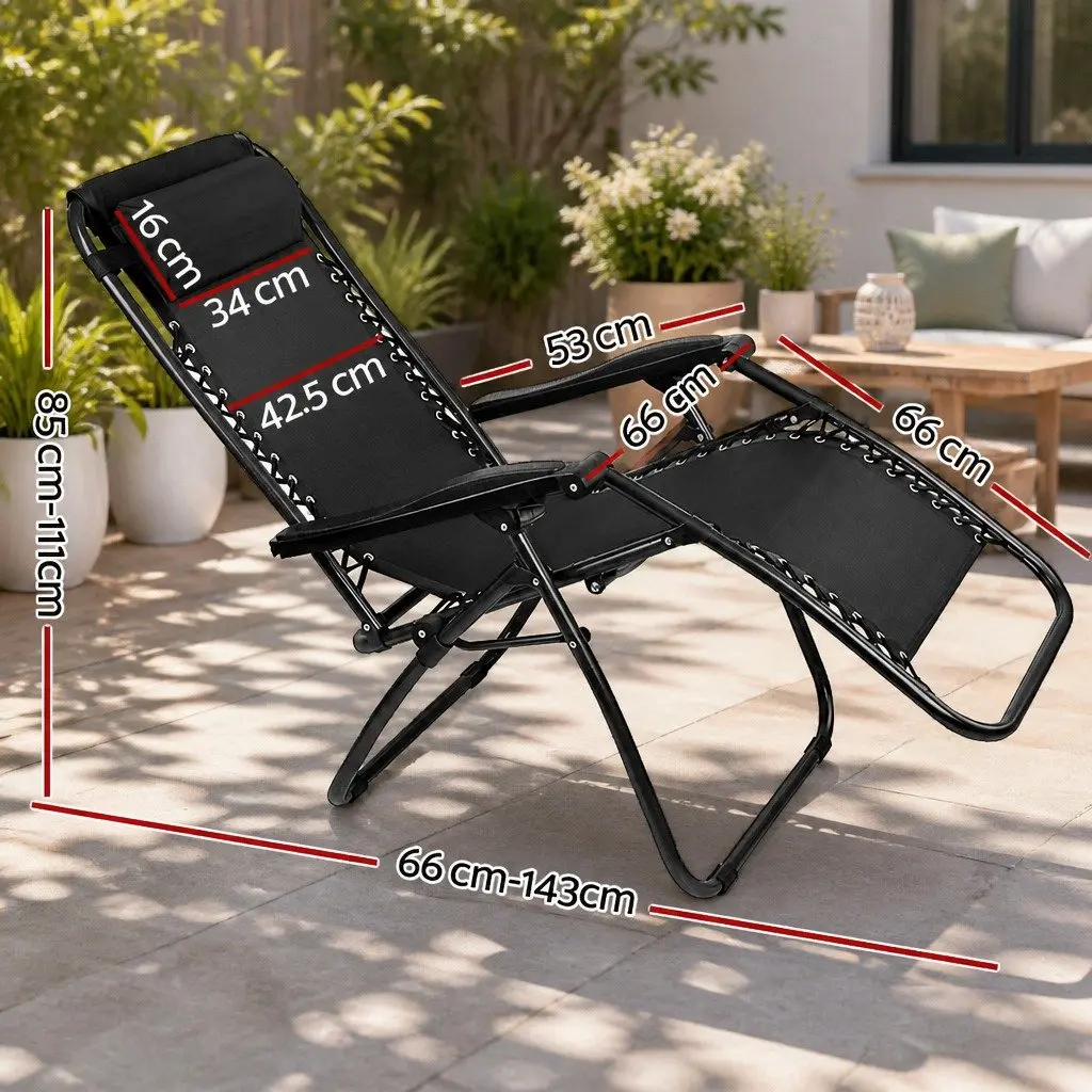 Folding Zero Gravity Reclining Chair Set