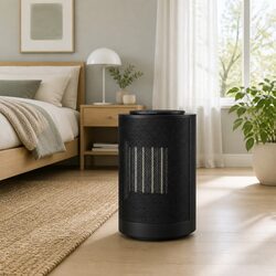 Portable Black Electric Fan Heater 1200W Ceramic