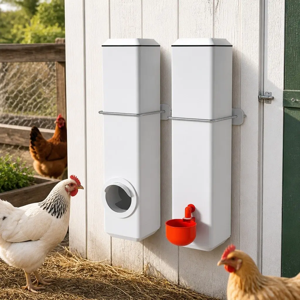 Automatic Chicken Feeder and Waterer Kit 4L for Poultry
