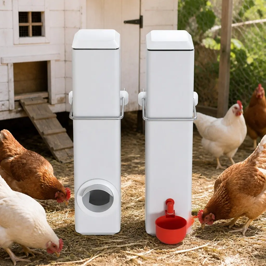 Automatic Chicken Feeder and Waterer Kit 4L for Poultry